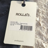 Rollas High Rise Black EastCoast Ankle Worn Western Skinny Jeans Size 8 NWT