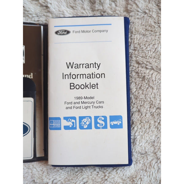 1989 Ford Taurus Owner's Guide Manual Book & Maintenance Guide Case