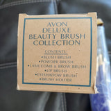Avon Deluxe Beauty Brush Collection Blue New in Box 1993 Made in Korea 6pc Set