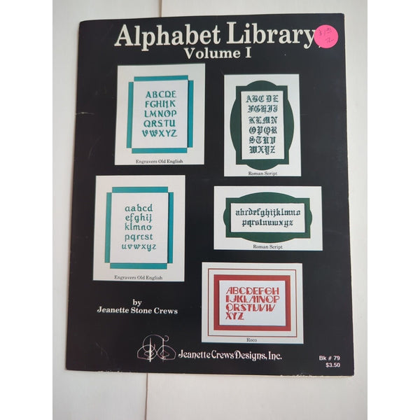 3 BOOK LOT Jeanette Crews Designs Inc. Alphabet Library Volumes 1 3 And 7 Vtg SC