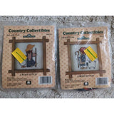 NOS Country Collectibles Traditions Girl And Boy Animals T8634 Cross Stitch Kits