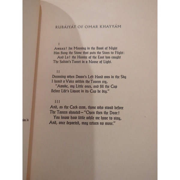 ARTHUR SZYK'S RUBAIYAT of OMAR KHAYYAM Book 1946 HERITAGE PRESS 1st Ed Vtg DJ