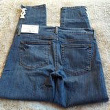 LOFT Medium Wash Mid Rise Slim Pockets Skinny Crop Jeans Ankle Detail Size 2 NWT