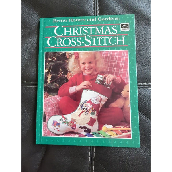 1987 Better Homes & Gardens Christmas Cross Stitch Book Stockings Decor HC