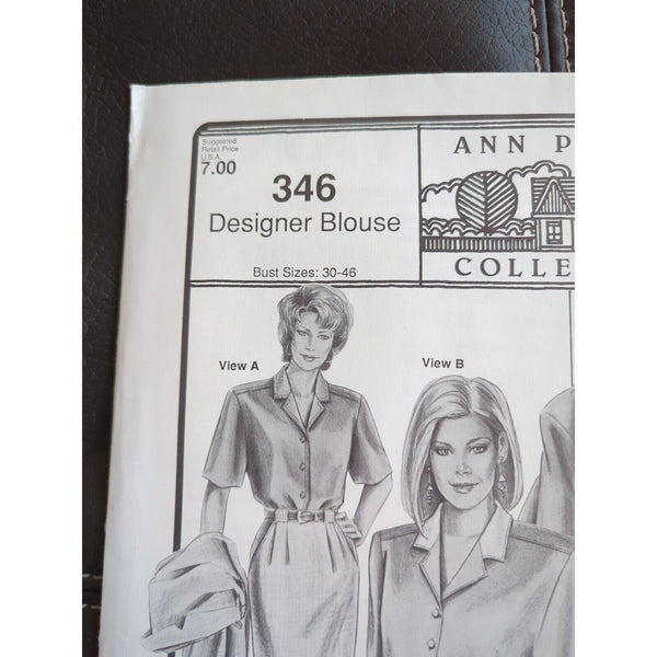Ann Person Collectibles Stretch and Sew Pattern #346 Designer Blouse UC 1995