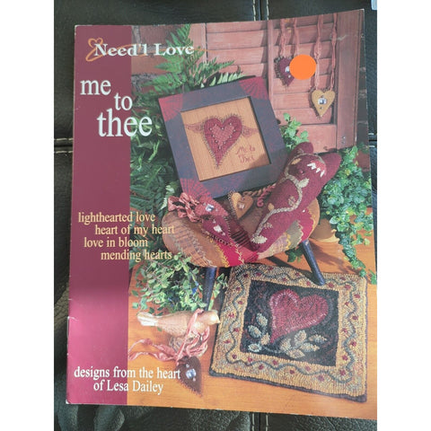 "Me to Thee" Need'l Love Sewing Craft Appliqué Rug Hook Leaflet Lesa Dailey