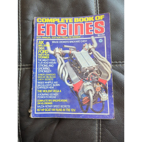 1972 Complete Book Of Engines 8th Annual Edition Hot Rod Magazine Peterson Vtg
