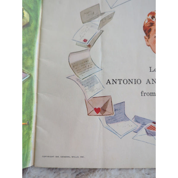 Letters to Tony Antonio Andrew Anderson Softcover 1946 General Mills 28 Page Vtg