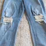 Joes Jeans Distressed Button Fly The Smith High Rise Straight Ankle Jeans Sz 32