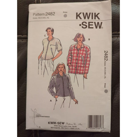 1995 KWIK SEW Kerstin Martensson 2482 Misses' Cardigan Size XS-XL UNCUT
