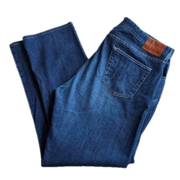 Adriano Goldschmied AG Dark Wash The Ives Modern Athletic Blue Jeans Size 40x34