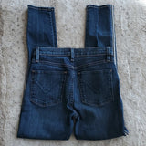 Hudson Medium Wash Side Stripe Mid Rise Barbara Super Skinny Blue Jeans Size 25