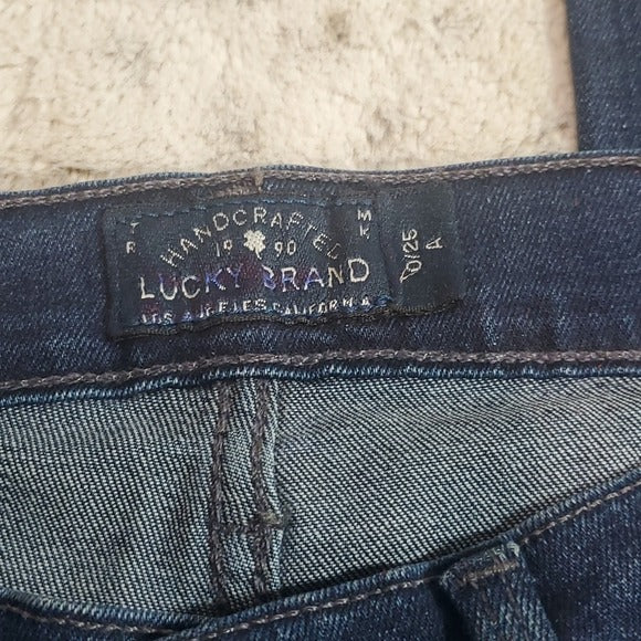 Lucky Brand Brooke Mid Rise Straight Premium Italian Stretch Blue Jean Size 0