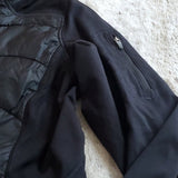 Eddie Bauer Performance Black Sweatshirt Quited Vest Combo Hood In Collar Size S