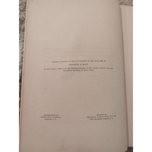 1870 ACROSS AMERICA AND ASIA RAPHAEL PUMPELLY HCB LEYPOLDT & HOLT HCB BOOK RARE