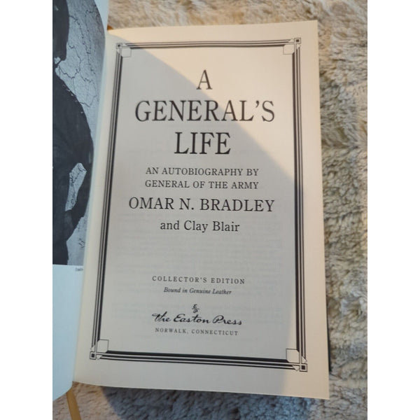 A GENERAL'S LIFE Clay Blair Easton Press Collector's Edition Omar Bradley HC Vtg