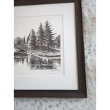 Vtg 1980 Sylvia Rudolph Minnehaha Creek Signed Ink Original Wood Framed 22x18