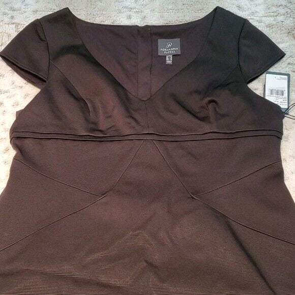 Adrianna Papell Cap Sleeve Stretch Ottoman Dress Size 14