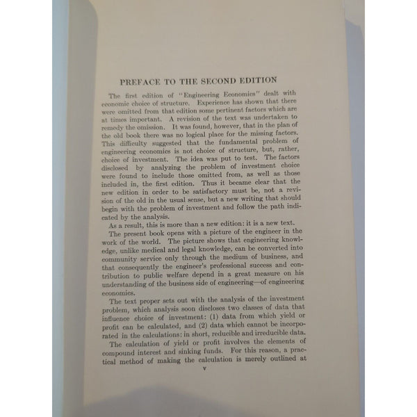 Engineering Economics First Principles John Charles Lounsbury Fish HC Vtg 1923