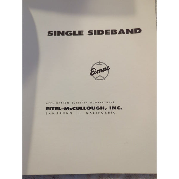 Eitel-McCullough single sideband Electron Tubes Catalog 1957 Bulletin No 9 SC