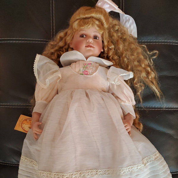 Limited Edition Collectible 28" Debutante Porcelain Tiffany Doll ArtMark Blonde