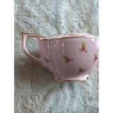 Vintage Sadler Pale Pink Chintz Teapot Roses #2353 Gold Trim Made in England