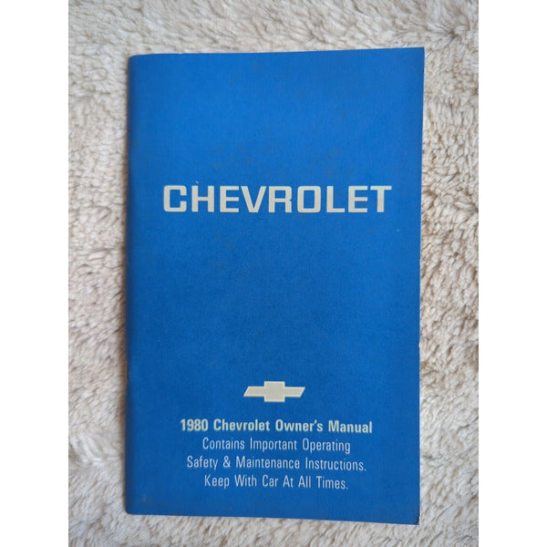 1980 Chevrolet Malibu Classic Owners Manual User Guide Reference Operator Book