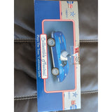 Vintage Blue White Chevrolet Corvette Convertible Ceramic Enesco Music Box Bank