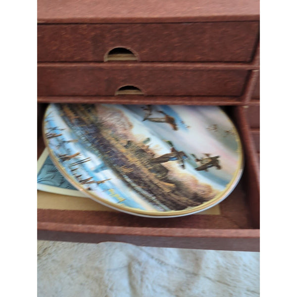 Terry Redlin Seasons to Remember Perpetual Calendar Plates Tiles Holder Full Set