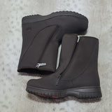 NWT Totes Vintage Brown Waterproof Double Zip Calf Heights Boots Size 8M