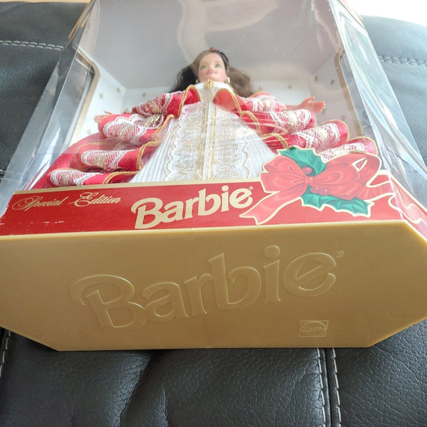 1997 Happy Holidays Barbie Doll - Rare Limited Brunette | New in Box Vintage Toy
