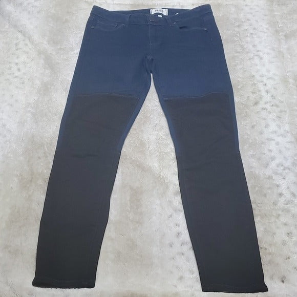 Paige Navy and Black Two Tone Skinny Jeans Size 28 Midnight Navy Noir