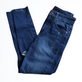 Joe's Jeans Distressed The Charlie High Rise Skinny Raw Hem Crop Blue Jeans 25