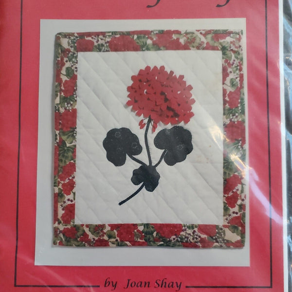 PETAL PLAY Geranium Quilt Sewing Craft Project Pattern by Joan Shay NEW
