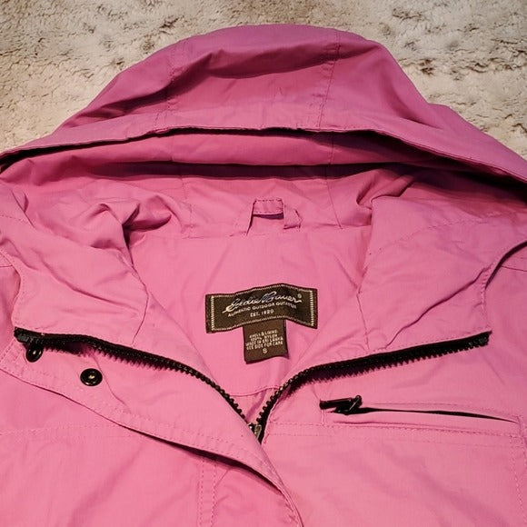 Eddie Bauer Dusty Pink Lomger Hooded Utility Jacket Size S