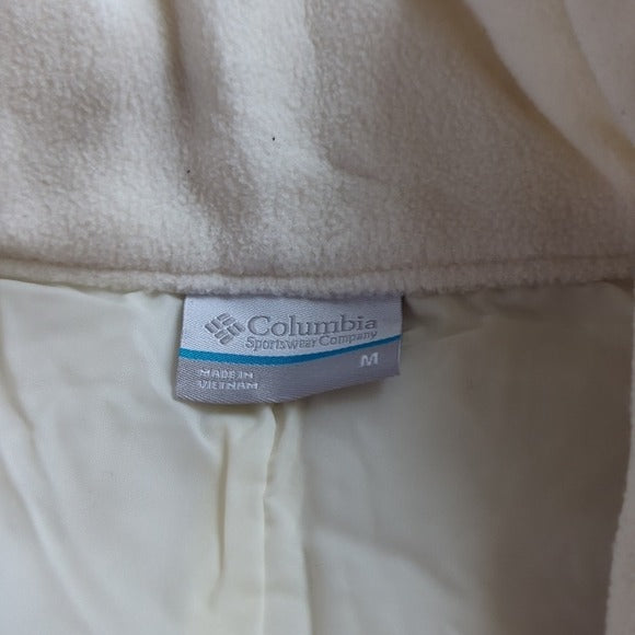 Columbia Light Beige Cream Omni Shield Light Weight Full Zip Vest Size Medium