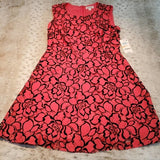 NWT Maison Jules Dark Pink and Black Floral Lace Fit and Flare Dress Size S