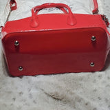 Grace Adele Red Vegan Leather Shoulder Bag Tote Dust Bag Included NWOT