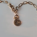 Jessica Simpson Silver Tone and Pink Filigree Detailed Wide Necked Necklace