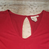 White Crow Red Suede Like Shorter Dress w Pockets Size S