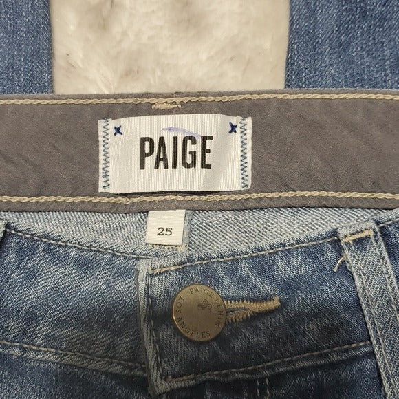 Paige Jimmy Jimmy Skinny Lower Rise Soft Blue Jeans Size 25