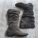 Kenneth Cole Reaction Grey Slouchy Suede Leather Bard Tender Boots Size 7.5M
