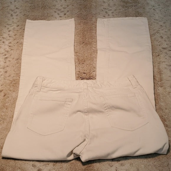 Eddie Bauer White Mid Rise Natural Bootcut Jeans Size 6