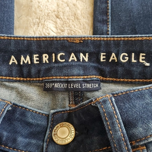 American Eagle Next Level Stretch High Rise Jegging Jeans Medium Wash Size 2