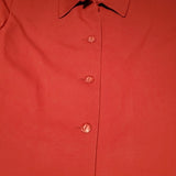 Lands' End Red 100% Wool Long Blazer Jacket Size 6