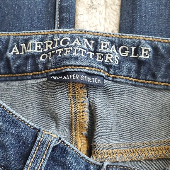 American Eagle Dark Wash 360 Super Stretch Hi Rise Blue Jean Jegging S –  Stylized Thrift Boutique