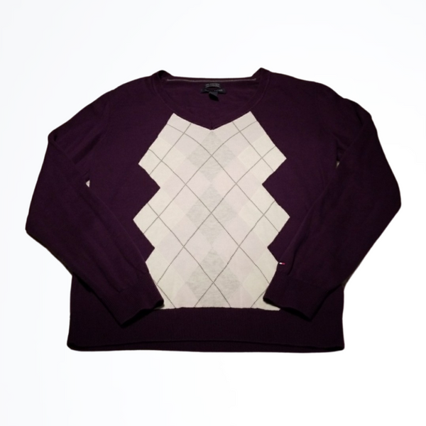 Tommy Hilfiger Purple 100% Pima Cotton Sweater Size M