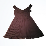 BB Dakota Black Wide Shoulder Crinkle Dress Size 8