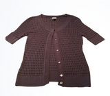 H&M Dark Grey Simple Button Crochet Cardigan Size S