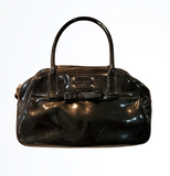 Kate Spade Black Patent Leather Hand Bag With Bow